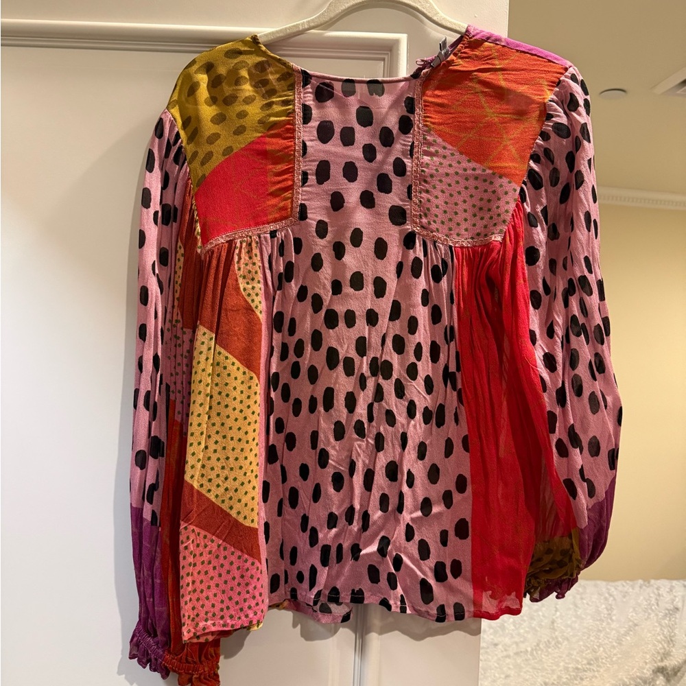 Colorful Polka Dot Anthropologie top
